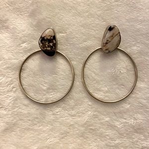 White buffalo earrings